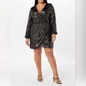 The Drop Women's Helena Sequin Wrap Dress
